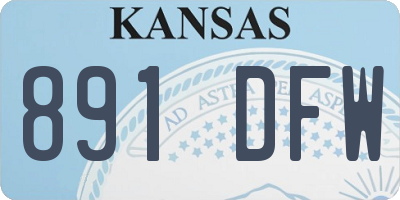 KS license plate 891DFW