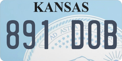 KS license plate 891DOB