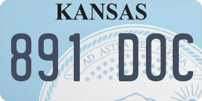 KS license plate 891DOC