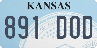 KS license plate 891DOD