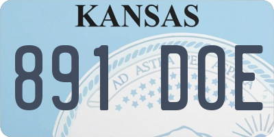KS license plate 891DOE