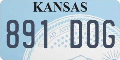 KS license plate 891DOG