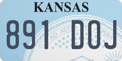 KS license plate 891DOJ