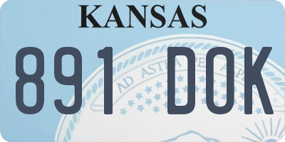 KS license plate 891DOK