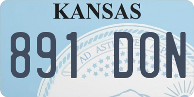 KS license plate 891DON