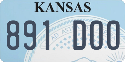 KS license plate 891DOO