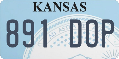 KS license plate 891DOP