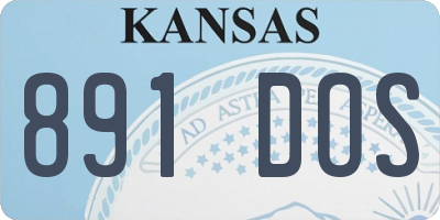 KS license plate 891DOS