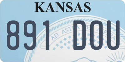 KS license plate 891DOU