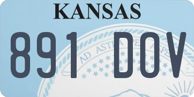 KS license plate 891DOV