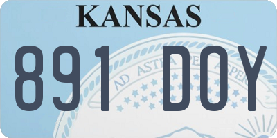 KS license plate 891DOY