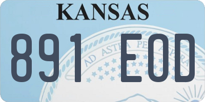 KS license plate 891EOD