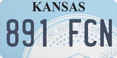 KS license plate 891FCN