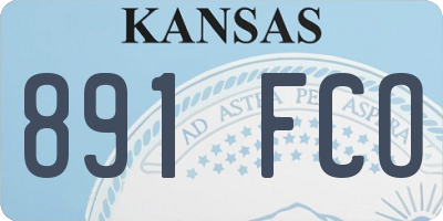 KS license plate 891FCO