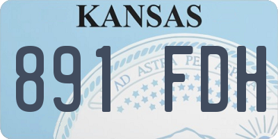 KS license plate 891FDH