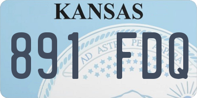 KS license plate 891FDQ