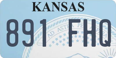 KS license plate 891FHQ