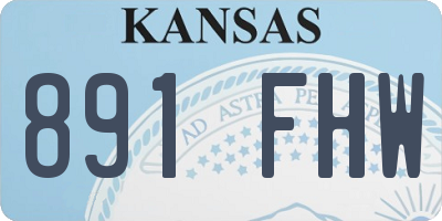 KS license plate 891FHW