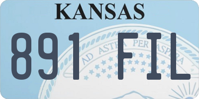 KS license plate 891FIL