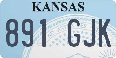 KS license plate 891GJK