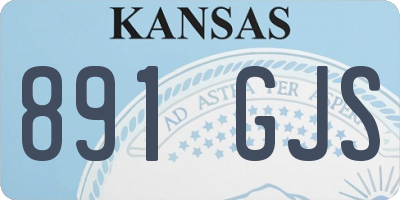 KS license plate 891GJS