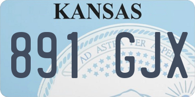 KS license plate 891GJX