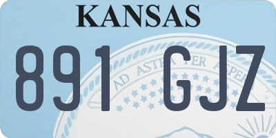 KS license plate 891GJZ