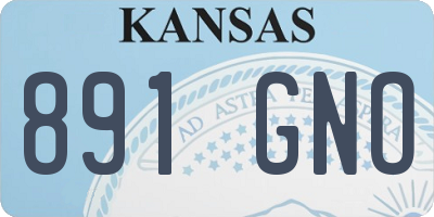 KS license plate 891GNO