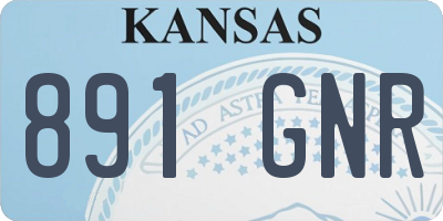 KS license plate 891GNR