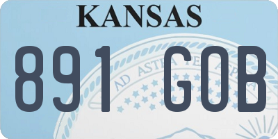 KS license plate 891GOB