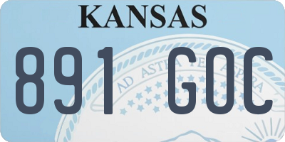 KS license plate 891GOC