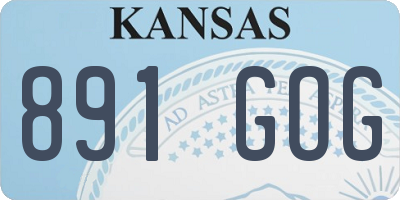 KS license plate 891GOG