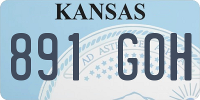 KS license plate 891GOH