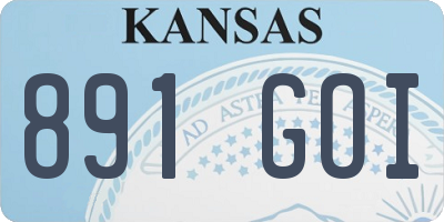 KS license plate 891GOI