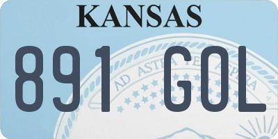 KS license plate 891GOL