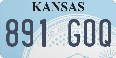 KS license plate 891GOQ