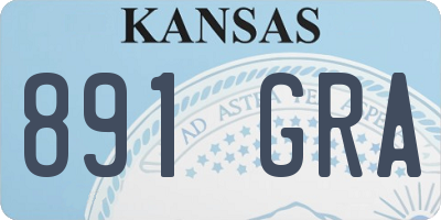 KS license plate 891GRA