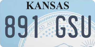 KS license plate 891GSU