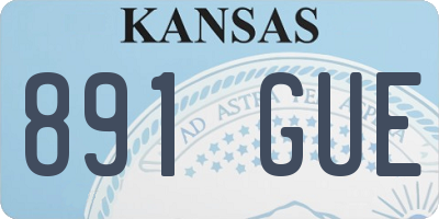 KS license plate 891GUE