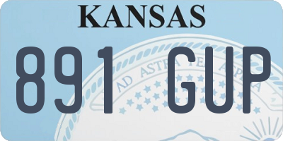 KS license plate 891GUP