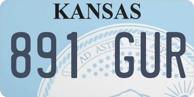 KS license plate 891GUR