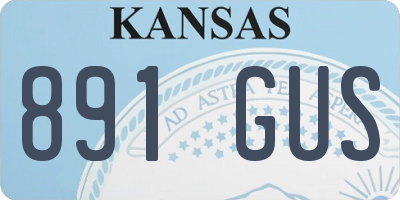 KS license plate 891GUS
