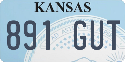 KS license plate 891GUT