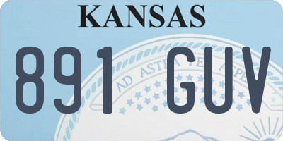 KS license plate 891GUV