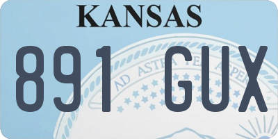 KS license plate 891GUX