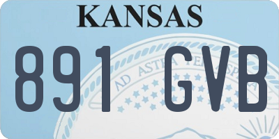 KS license plate 891GVB