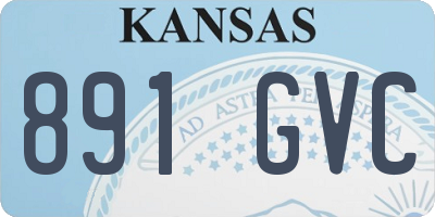 KS license plate 891GVC