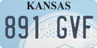 KS license plate 891GVF