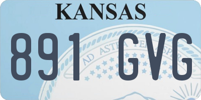 KS license plate 891GVG