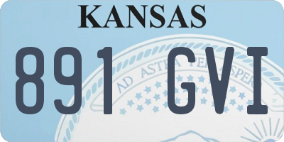 KS license plate 891GVI